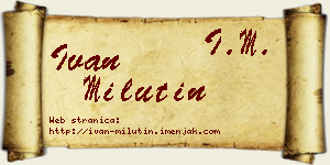 Ivan Milutin vizit kartica